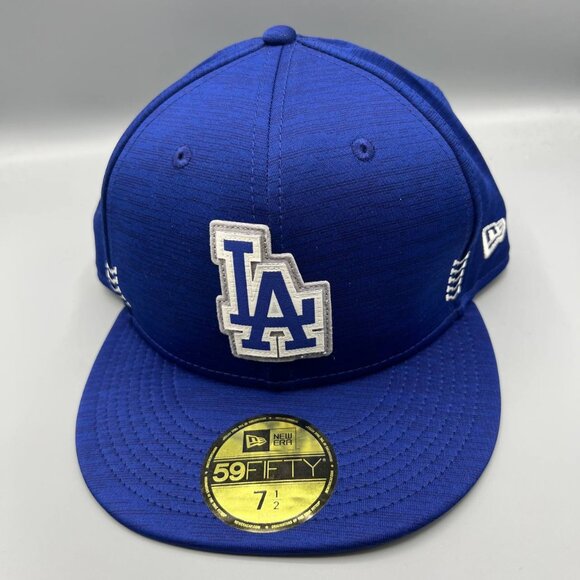 Los Angeles LA Dodgers 7 1/2 Blue Gray 59Fifty New Era MLB Fitted Cap New